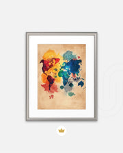 Watercolor World Map