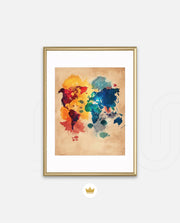 Watercolor World Map