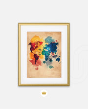 Watercolor World Map