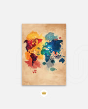 Watercolor World Map