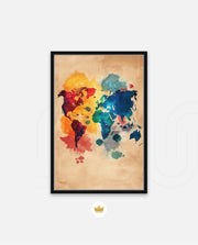 Watercolor World Map