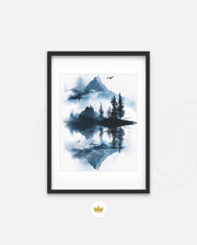 Misty Forest Reflection
