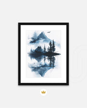 Misty Forest Reflection