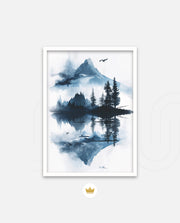 Misty Forest Reflection