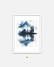 Misty Forest Reflection
