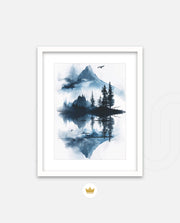 Misty Forest Reflection