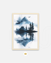 Misty Forest Reflection