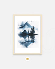 Misty Forest Reflection