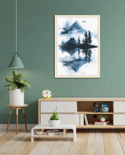 Misty Forest Reflection