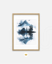 Misty Forest Reflection