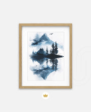 Misty Forest Reflection