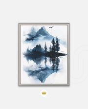Misty Forest Reflection