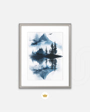 Misty Forest Reflection