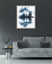 Misty Forest Reflection