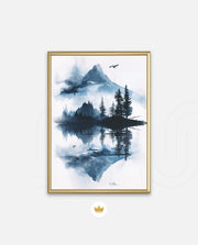 Misty Forest Reflection