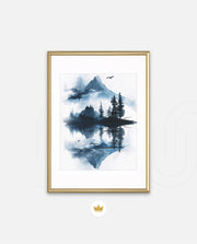 Misty Forest Reflection