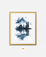 Misty Forest Reflection