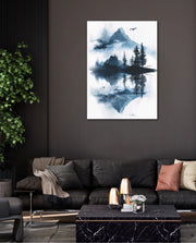 Misty Forest Reflection