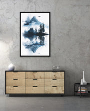 Misty Forest Reflection