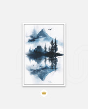 Misty Forest Reflection