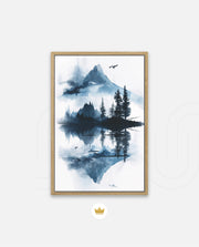 Misty Forest Reflection