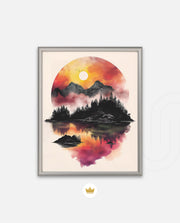 Sunset Circle Landscape