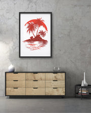 Tropical Island Silhouette