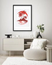Tropical Island Silhouette