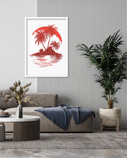 Tropical Island Silhouette