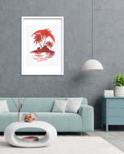 Tropical Island Silhouette