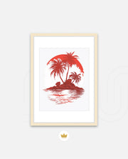 Tropical Island Silhouette