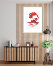 Tropical Island Silhouette
