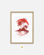 Tropical Island Silhouette