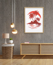 Tropical Island Silhouette