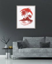 Tropical Island Silhouette