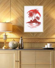 Tropical Island Silhouette