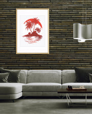 Tropical Island Silhouette