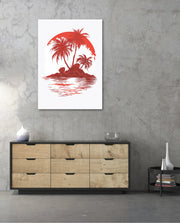 Tropical Island Silhouette
