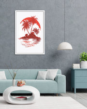 Tropical Island Silhouette