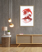 Tropical Island Silhouette