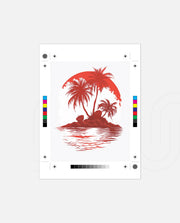 Tropical Island Silhouette