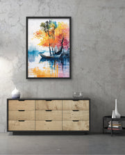 Autumn Lake Boat