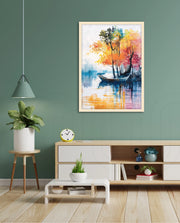Autumn Lake Boat