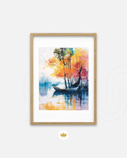 Autumn Lake Boat