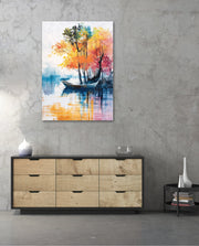 Autumn Lake Boat