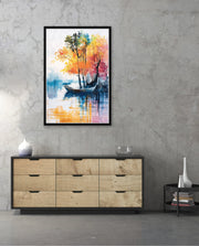 Autumn Lake Boat