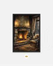 Cozy Fireplace Glow