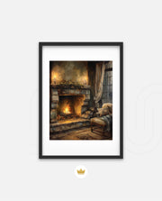 Cozy Fireplace Glow