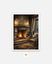 Cozy Fireplace Glow