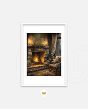 Cozy Fireplace Glow